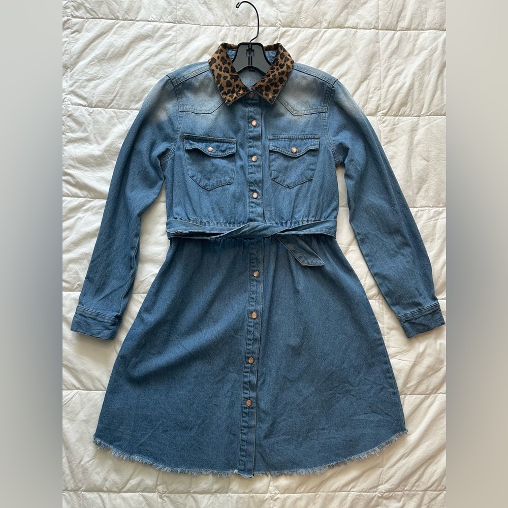 Joes Jeans Denim Long Sleeve Dress Girls Size L (12-14)